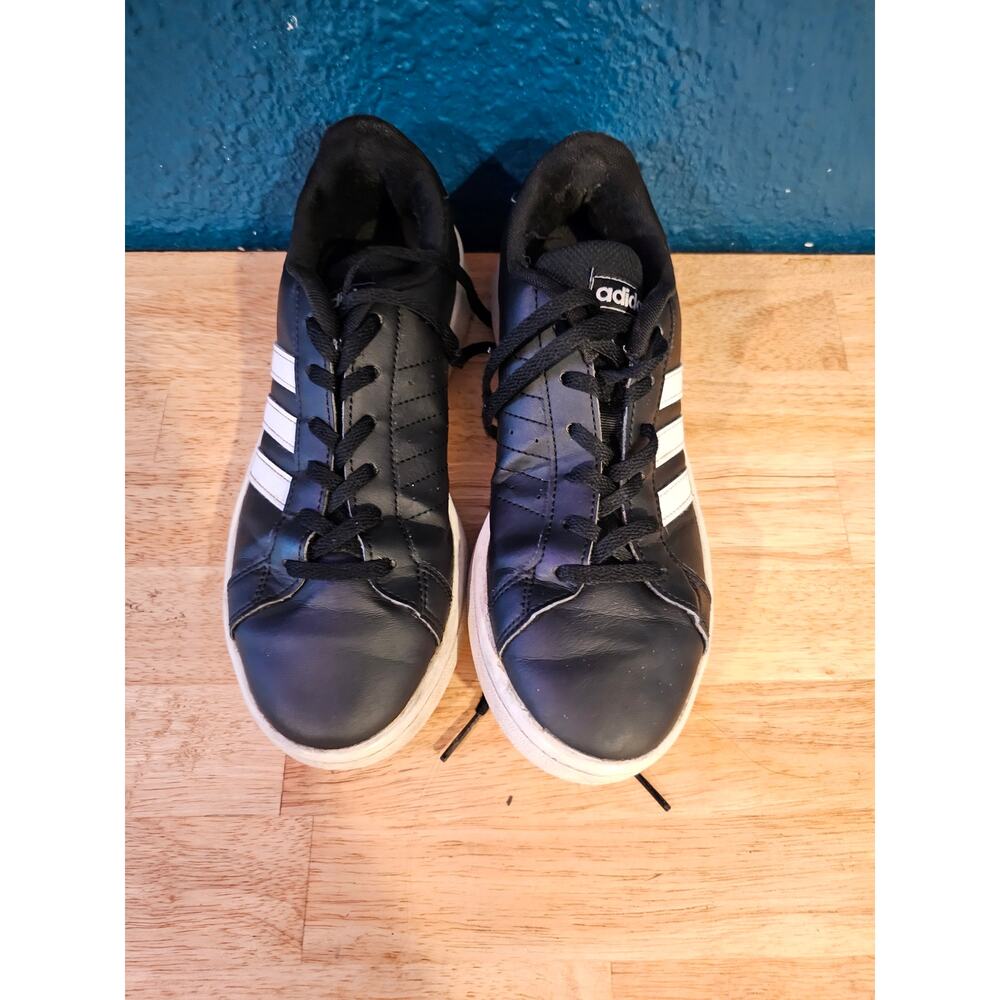 Adidas Grand Court Sneakers Women's Size 7 Black White Casual Tennis Shoes - Picture 4 of 7